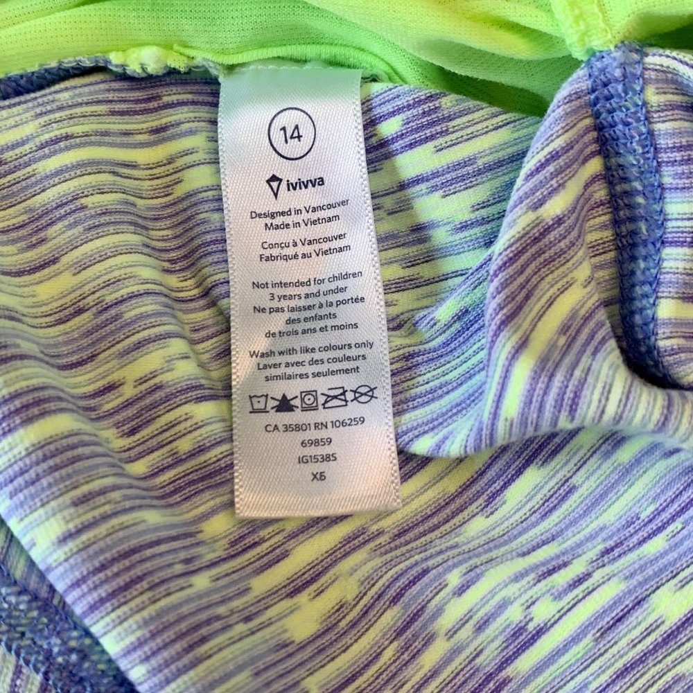 IVIVVA Lululemon Girls Workout Tank Top 14 Girl Sports Bra Crossed Back Purple - Picture 6 of 6